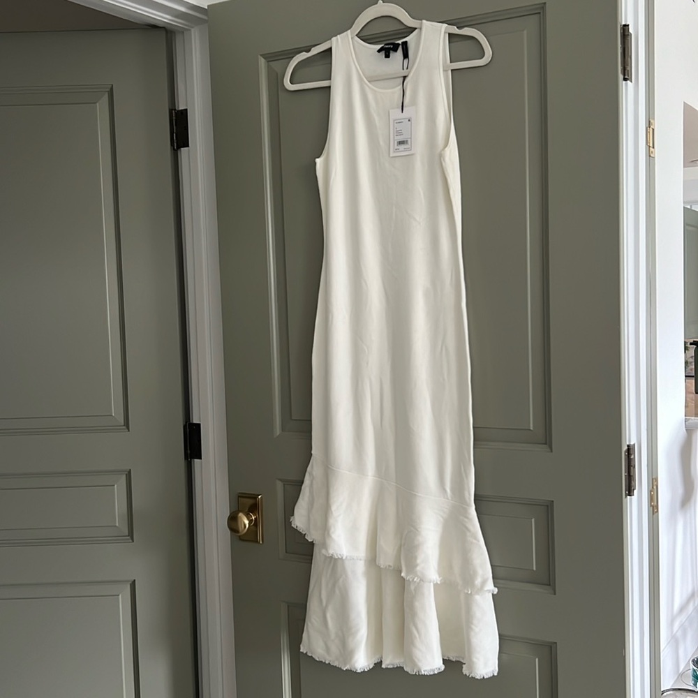 Theory eggshell Prosecco Nilimary dress, NWT